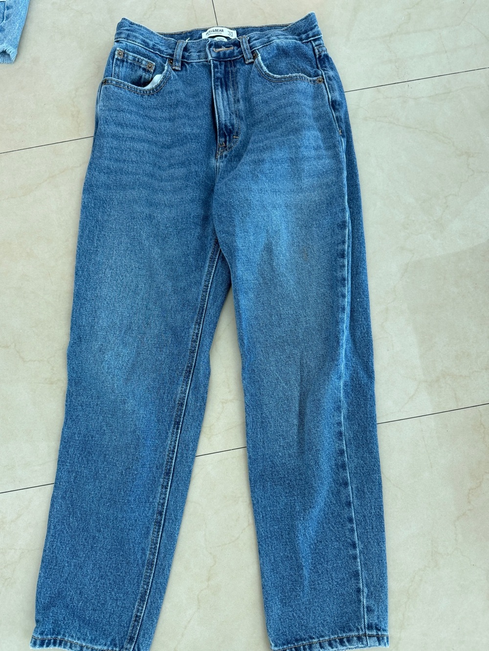 Pull&Bear Mid Blue Straight Leg Jeans